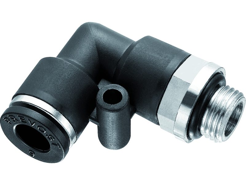90° Angle Connector with Cylindrical Outer Thread