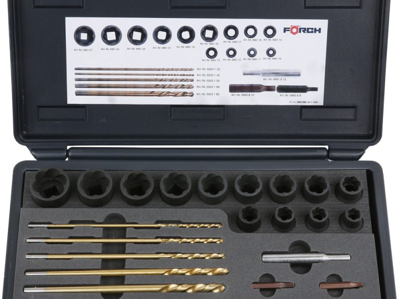 Extracting Tool Set with Left-hand Thread Turn