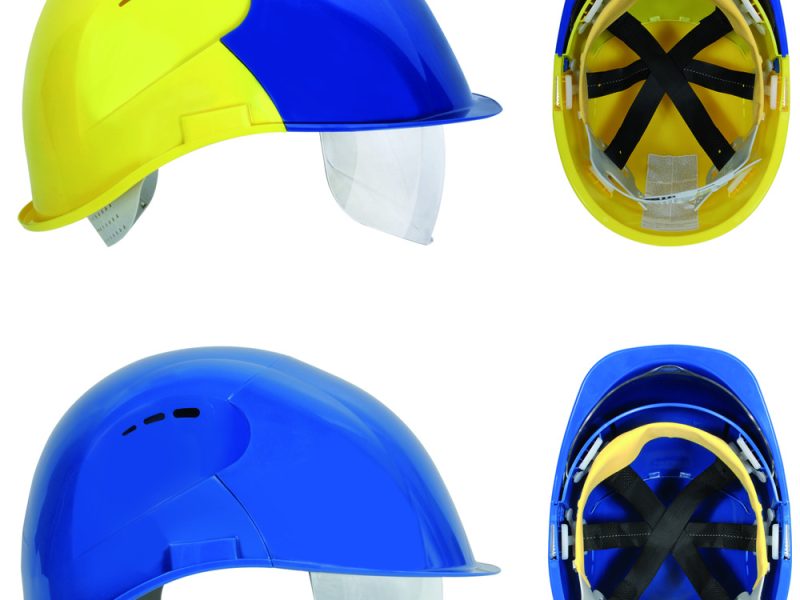 Protective helmet with visor