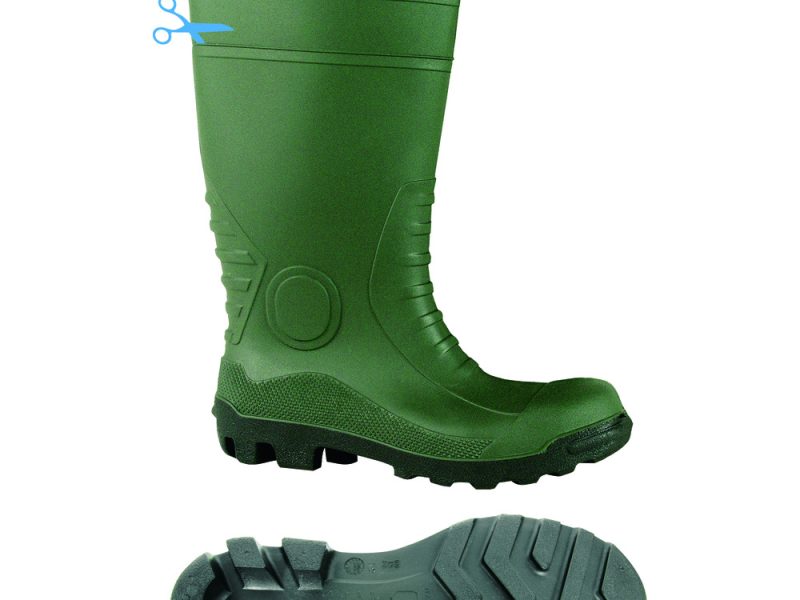 Safety rubber boots green / black