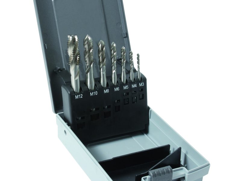 Spiral flute machine tap set DIN 376 HSS-E