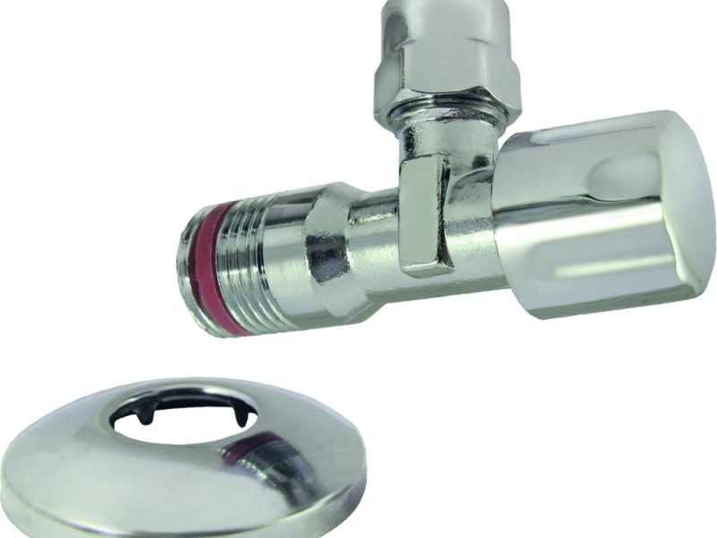 Self-sealing angle valve